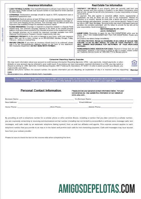 Extrato de hipoteca do Swiss UBS Bank em formatos Word e PDF, 3 páginas 3 exemplo